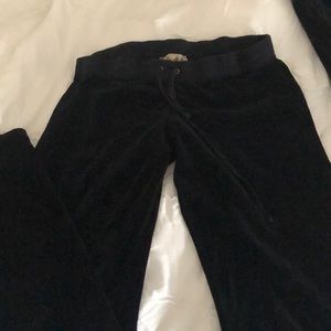 Juicy couture black velour sweat pants